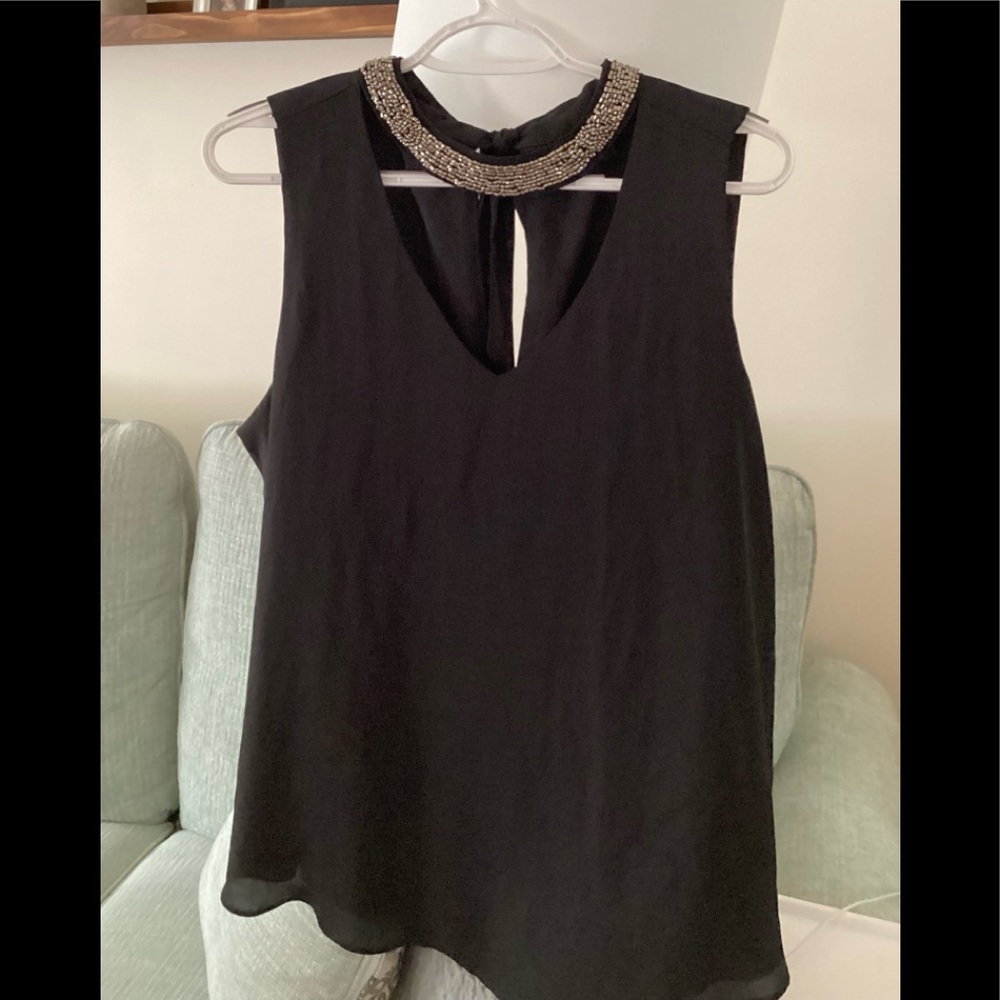 Black top by Torrid embellished choker neckline Size 00 (M/L)